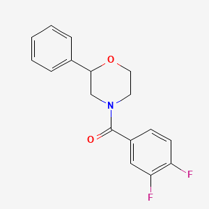 molecular formula C17H15F2NO2 B2415169 (3,4-二氟苯基)(2-苯基吗啉代)甲酮 CAS No. 920153-34-0