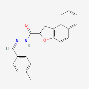 molecular formula C21H18N2O2 B2415171 N'-[(1Z)-(4-methylphenyl)methylidene]-1H,2H-naphtho[2,1-b]furan-2-carbohydrazide CAS No. 672949-62-1