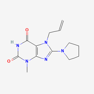 3-Methyl-7-prop-2-enyl-8-pyrrolidin-1-ylpurine-2,6-dione