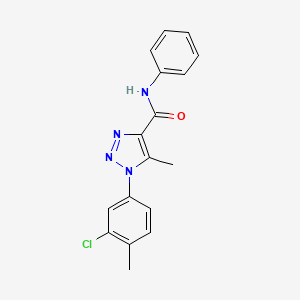 molecular formula C17H15ClN4O B2415180 1-(3-chloro-4-methylphenyl)-5-methyl-N-phenyl-1H-1,2,3-triazole-4-carboxamide CAS No. 1260942-83-3