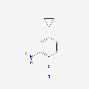 molecular formula C10H10N2 B2415186 2-Amino-4-cyclopropylbenzonitrile CAS No. 1434127-51-1