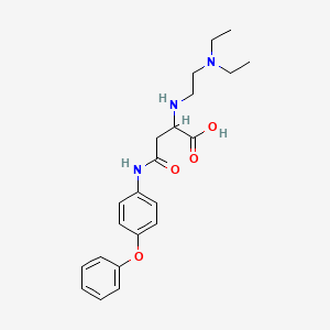 molecular formula C22H29N3O4 B2415192 2-((2-(Diethylamino)ethyl)amino)-4-oxo-4-((4-phenoxyphenyl)amino)butanoic acid CAS No. 1100356-59-9
