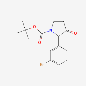 molecular formula C15H18BrNO3 B2415195 Tert-butyl 2-(3-bromophenyl)-3-oxopyrrolidine-1-carboxylate CAS No. 2358049-59-7