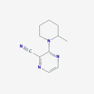 molecular formula C11H14N4 B2415203 3-(2-Methylpiperidin-1-yl)pyrazine-2-carbonitrile CAS No. 1250507-10-8