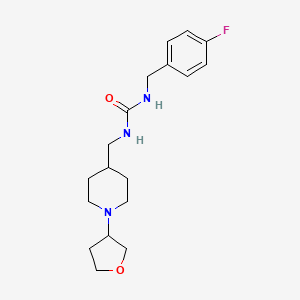 1-(4-Fluorobenzyl)-3-((1-(tetrahydrofuran-3-yl)piperidin-4-yl)methyl)urea