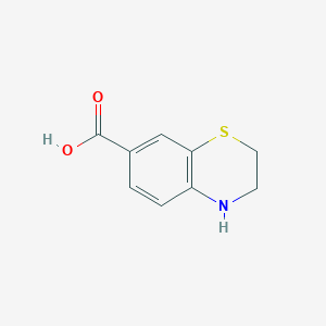 molecular formula C9H9NO2S B2415209 2H-1,4-苯并噻嗪-7-羧酸，3,4-二氢- CAS No. 195142-55-3