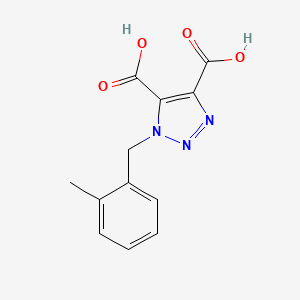 molecular formula C12H11N3O4 B2415214 1-[(2-甲苯基)甲基]三唑-4,5-二甲酸 CAS No. 866844-60-2