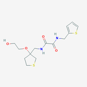 N1-((3-(2-hydroxyethoxy)tetrahydrothiophen-3-yl)methyl)-N2-(thiophen-2-ylmethyl)oxalamide