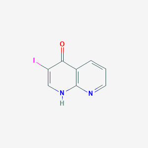 molecular formula C8H5IN2O B2415231 3-碘-1,8-萘啶-4-醇 CAS No. 1989671-58-0