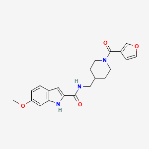 N-((1-(furan-3-carbonyl)piperidin-4-yl)methyl)-6-methoxy-1H-indole-2-carboxamide