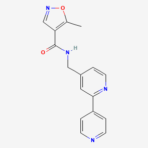 molecular formula C16H14N4O2 B2415240 N-([2,4'-bipyridin]-4-ylmethyl)-5-methylisoxazole-4-carboxamide CAS No. 2034579-39-8