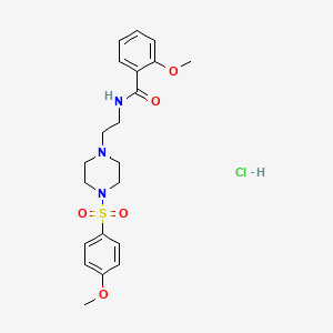 2-methoxy-N-(2-(4-((4-methoxyphenyl)sulfonyl)piperazin-1-yl)ethyl)benzamide hydrochloride
