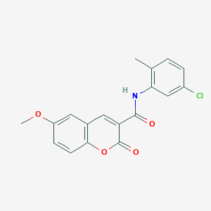 molecular formula C18H14ClNO4 B2415244 N-(5-氯-2-甲基苯基)-6-甲氧基-2-氧代色满-3-甲酰胺 CAS No. 693255-83-3