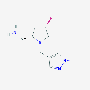 [(2S,4S)-4-fluoro-1-[(1-methylpyrazol-4-yl)methyl]pyrrolidin-2-yl]methanamine