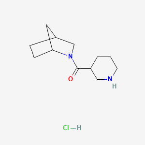 molecular formula C12H21ClN2O B2415264 2-Azabicyclo[2.2.1]heptan-2-yl(piperidin-3-yl)methanone;hydrochloride CAS No. 1828910-48-0