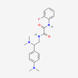 molecular formula C20H25FN4O2 B2415275 N1-(2-(二甲氨基)-2-(4-(二甲氨基)苯基)乙基)-N2-(2-氟苯基)草酰胺 CAS No. 941887-08-7