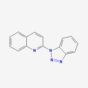 molecular formula C15H10N4 B2415278 2-(Benzotriazol-1-yl)quinoline CAS No. 106653-30-9