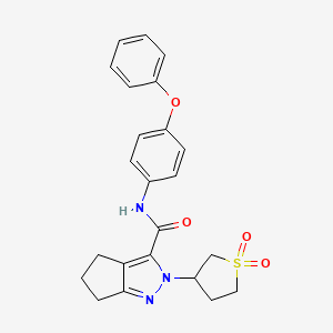 2-(1,1-dioxidotetrahydrothiophen-3-yl)-N-(4-phenoxyphenyl)-2,4,5,6-tetrahydrocyclopenta[c]pyrazole-3-carboxamide