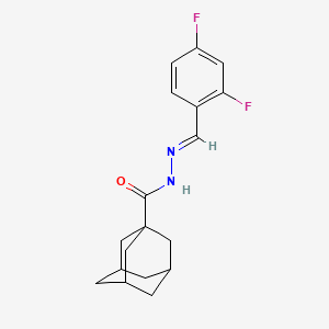 molecular formula C18H20F2N2O B2415280 (1S,3s,E)-N'-(2,4-difluorobenzylidene)adamantane-1-carbohydrazide CAS No. 363604-79-9