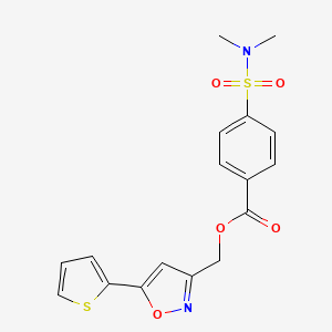 (5-(thiophen-2-yl)isoxazol-3-yl)methyl 4-(N,N-dimethylsulfamoyl)benzoate