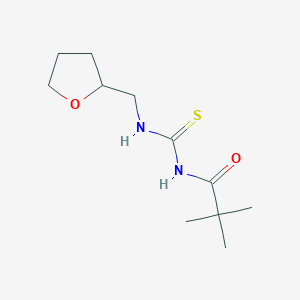 molecular formula C11H20N2O2S B241529 2,2-dimethyl-N-(oxolan-2-ylmethylcarbamothioyl)propanamide 