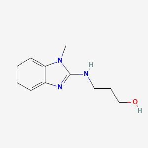 molecular formula C11H15N3O B2415294 3-[(1-methyl-1H-1,3-benzodiazol-2-yl)amino]propan-1-ol CAS No. 600180-33-4