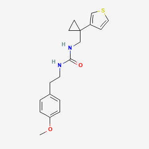 1-[2-(4-Methoxyphenyl)ethyl]-3-[(1-thiophen-3-ylcyclopropyl)methyl]urea