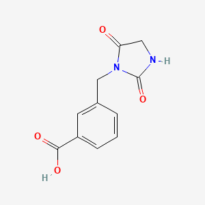 molecular formula C11H10N2O4 B2415303 3-[(2,5-Dioxoimidazolidin-1-yl)methyl]benzoic acid CAS No. 929974-88-9