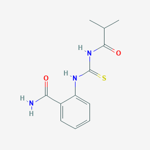 molecular formula C12H15N3O2S B241532 2-(3-Isobutyrylthioureido)benzamide 