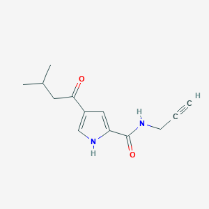 molecular formula C13H16N2O2 B2415322 4-(3-甲基丁酰基)-N-(2-炔丙基)-1H-吡咯-2-甲酰胺 CAS No. 478259-42-6