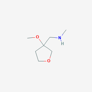 molecular formula C7H15NO2 B2415325 [(3-Methoxyoxolan-3-yl)methyl](methyl)amine CAS No. 1564700-21-5