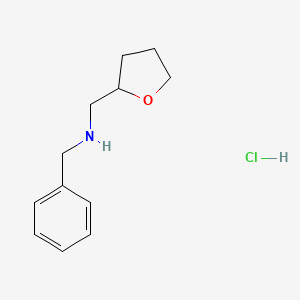 molecular formula C12H18ClNO B2415328 (Oxolan-2-ylmethyl)benzylamine, chloride CAS No. 1047620-53-0