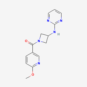 (6-Methoxypyridin-3-yl)(3-(pyrimidin-2-ylamino)azetidin-1-yl)methanone