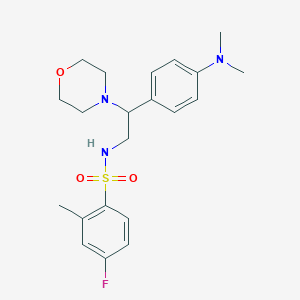 N-(2-(4-(dimethylamino)phenyl)-2-morpholinoethyl)-4-fluoro-2-methylbenzenesulfonamide