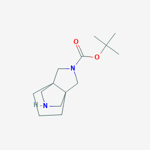 molecular formula C14H24N2O2 B2415345 tert-Butyl dihydro-1H,4H-3a,6a-(methanoiminomethano)cyclopenta[c]pyrrole-2(3H)-carboxylate CAS No. 2225144-72-7