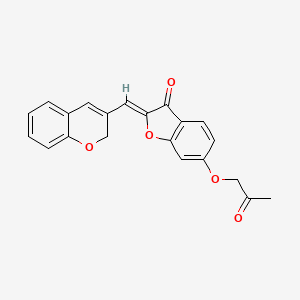 molecular formula C21H16O5 B2415357 (Z)-2-((2H-chromen-3-yl)methylene)-6-(2-oxopropoxy)benzofuran-3(2H)-one CAS No. 859662-61-6