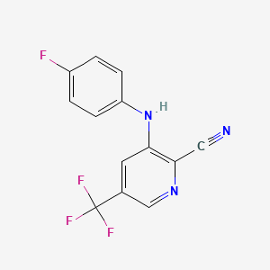 3-(4-Fluoroanilino)-5-(trifluoromethyl)-2-pyridinecarbonitrile