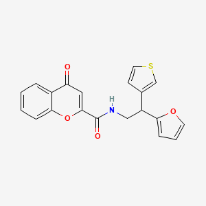 molecular formula C20H15NO4S B2415374 N-[2-(furan-2-yl)-2-(thiophen-3-yl)ethyl]-4-oxo-4H-chromene-2-carboxamide CAS No. 2097899-31-3