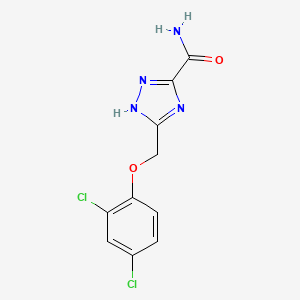 molecular formula C10H8Cl2N4O2 B2415378 3-[(2,4-dichlorophenoxy)methyl]-1H-1,2,4-triazole-5-carboxamide CAS No. 400080-22-0