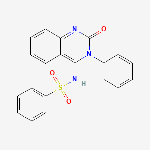 molecular formula C20H15N3O3S B2415379 N-(2-氧代-3-苯基喹唑啉-4-基)苯磺酰胺 CAS No. 478044-03-0