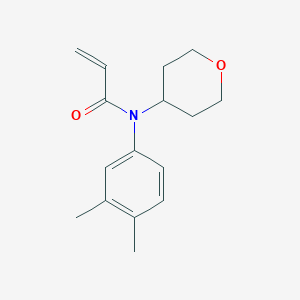 N-(3,4-Dimethylphenyl)-N-(oxan-4-yl)prop-2-enamide
