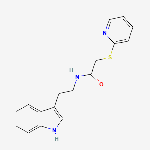 molecular formula C17H17N3OS B2415387 N-[2-(1H-吲哚-3-基)乙基]-2-吡啶-2-基硫代乙酰胺 CAS No. 1024153-56-7