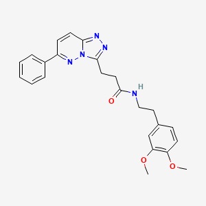 molecular formula C24H25N5O3 B2415391 6-({4-[(3-fluorophenyl)acetyl]piperazin-1-yl}sulfonyl)-3-methyl-1,3-benzothiazol-2(3H)-one CAS No. 1189694-66-3