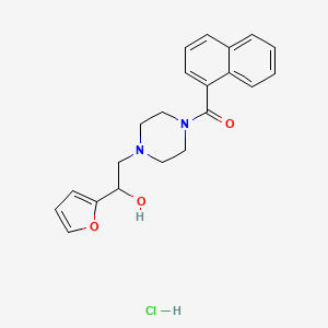 (4-(2-(Furan-2-yl)-2-hydroxyethyl)piperazin-1-yl)(naphthalen-1-yl)methanone hydrochloride