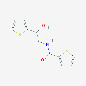 molecular formula C11H11NO2S2 B2415395 N-(2-羟基-2-(噻吩-2-基)乙基)噻吩-2-甲酰胺 CAS No. 1268043-09-9