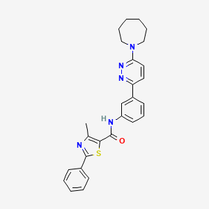 N-(3-(6-(azepan-1-yl)pyridazin-3-yl)phenyl)-4-methyl-2-phenylthiazole-5-carboxamide