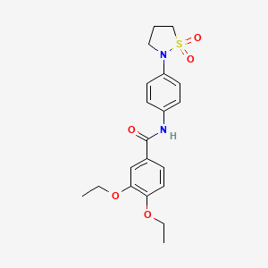molecular formula C20H24N2O5S B2415400 N-(4-(1,1-dioxidoisothiazolidin-2-yl)phenyl)-3,4-diethoxybenzamide CAS No. 946260-20-4