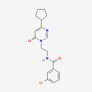 3-bromo-N-(2-(4-cyclopentyl-6-oxopyrimidin-1(6H)-yl)ethyl)benzamide