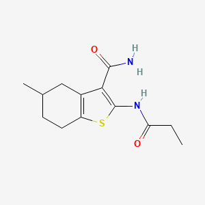 5-Methyl-2-propionamido-4,5,6,7-tetrahydrobenzo[b]thiophene-3-carboxamide