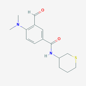 4-(Dimethylamino)-3-formyl-N-(thian-3-yl)benzamide